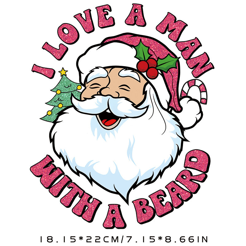 Wholesale  Christmas Hot Stamping Pattern Sticker T-shirt Printing Hot Stamping Heat Transfer in stock Pattern Hot Stamping